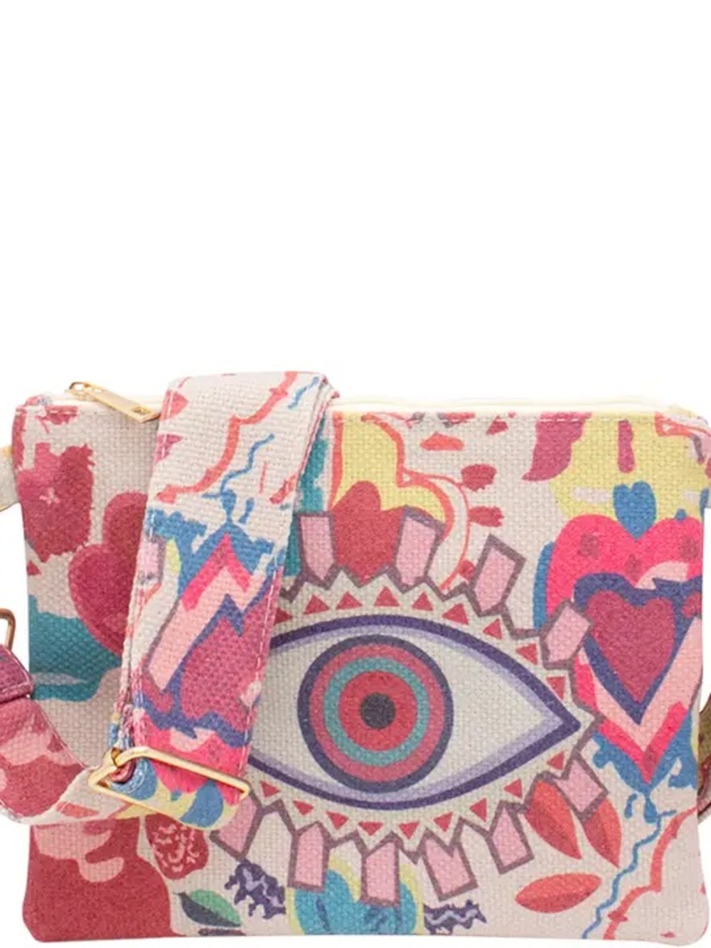 NWT Karma Highway Canvas Crossbody Bag with not-so-evil eye. $19
